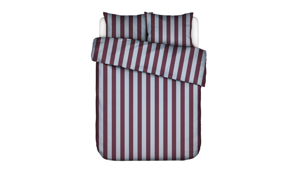 Bettwäsche Essenza Minte Stripe Mauve wine - Ice blue